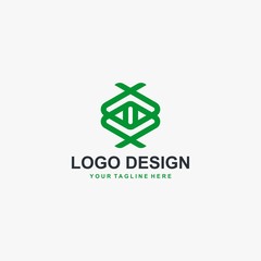 Cube outline logo design vector. Abstract logo design.