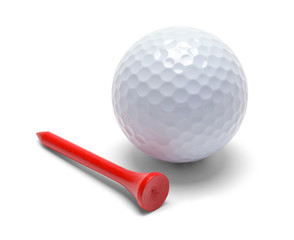 Golf Ball and Tee