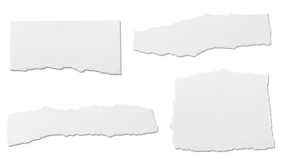 white paper ripped message torn