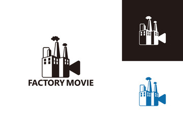 Factory Movie Logo Template Design Vector, Emblem, Design Concept, Creative Symbol, Icon