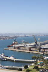 The Port of San Diego, California, landscape, city industrialpanorama