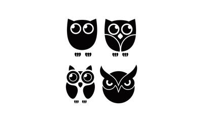 owl set logo template