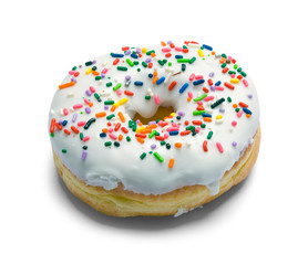 White Sprinkle Donut