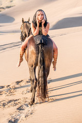 Desert Model and Her Horse