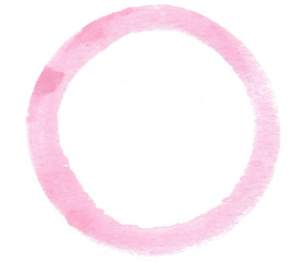 Pink Watercolor Circle Ring