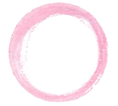 Pink Watercolor Circle Ring