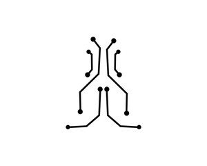 circuit board line concept design illustration