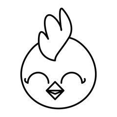 beautiful hen easter head character
