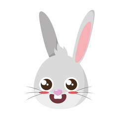 beautiful rabbit easter head character