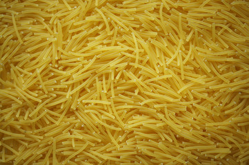 Vermicelli background yellow, texture pasta