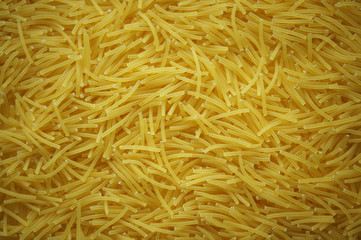 Vermicelli background yellow, texture pasta
