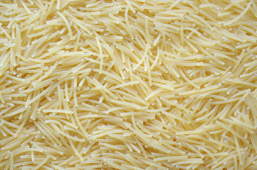 Vermicelli background yellow, texture pasta
