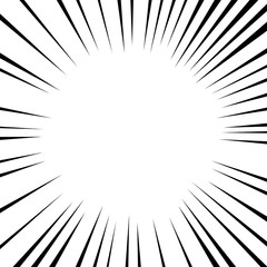Naklejka premium Thick concentrated line in a square. effect line. 正方形の中の太い集中線。効果線