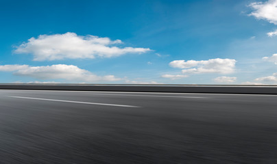 Fototapeta premium Road surface and sky cloud landscape..
