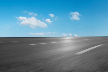 Road surface and sky cloud landscape..