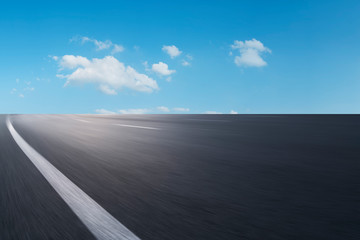 Road surface and sky cloud landscape..