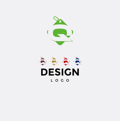 Vector logo design,icon initials q