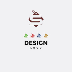Vector logo design,icon initials s