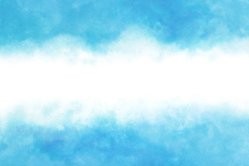 空 雲 青 夏 水彩 背景