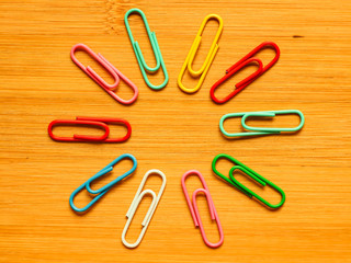 colorful paper clips