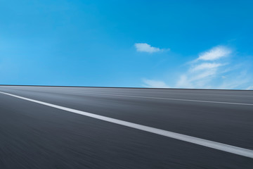 Fototapeta premium Road surface and sky cloud landscape..