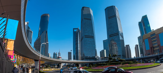 Fototapeta premium The Pearl Ring Island of Shanghai Lujiazui
