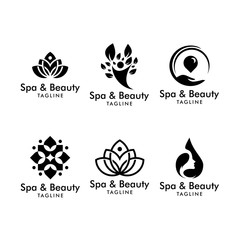 set of spa logo collection