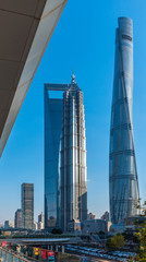 Fototapeta na wymiar High-rise buildings in Lujiazui, Shanghai