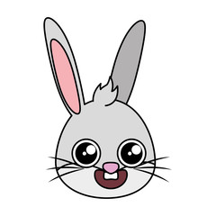 Obraz na płótnie Canvas beautiful rabbit easter head character