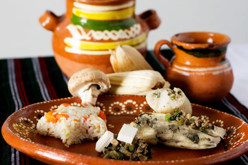 Tamal de champiñones