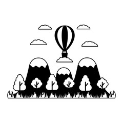 landscape hot air balloon