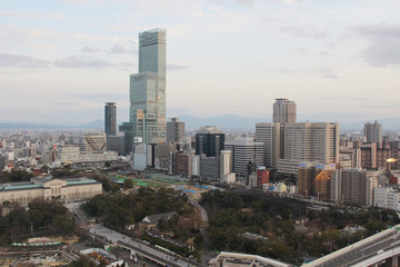 Fototapeta na wymiar 通天閣から望む大阪の街並み