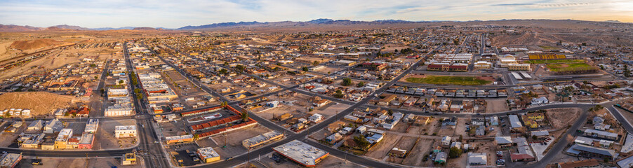 Aerial view of Barstow community a residential city of homes and commercial property community...