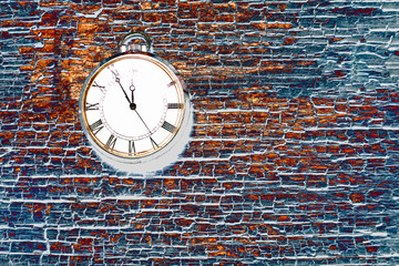 Abstract  Retro Clock Background Photo. Vintage old and Dusty. © игорь перекрестоd