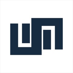 WM, WSM, UN, USN initials geometric letter company logo