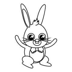 beautiful rabbit easter character