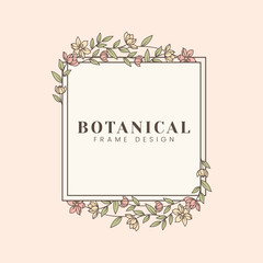 Botanical floral mockup illustration