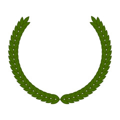 Naklejka premium Isolated laurel wreath image. Vecor illustration design