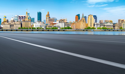 Fototapeta premium Urban Road, Highway and Construction Skyline..