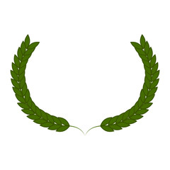 Isolated laurel wreath image. Vecor illustration design