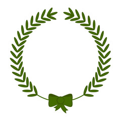 Isolated laurel wreath image. Vecor illustration design
