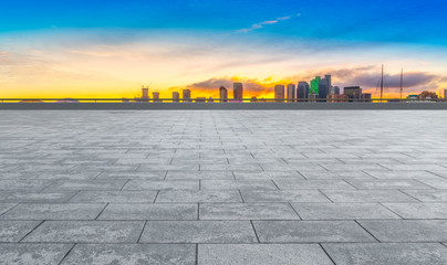 Fototapeta premium Prospect Square Floor Brick Office Building of City Building and Commerce Building