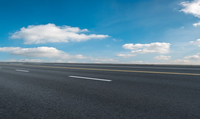Road surface and sky cloud landscape..