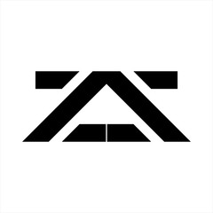 AT, A initials geometric letter company logo