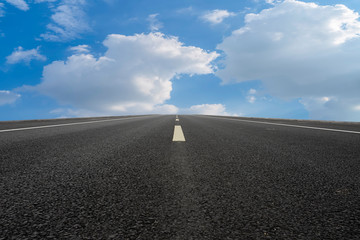 Road surface and sky cloud landscape..