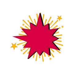 Isolated comic bubble chat image. Vector illustration design