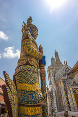 Fototapeta na wymiar Giant at the Emerald Buddha temple or Wat Phra Kaew ,Bangkok,Thailand