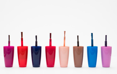 Nail Polish Brushes of Different Colors