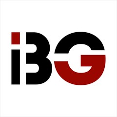 BG, IBG, BIG initials geometric letter company logo