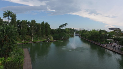 landscape with river and blue sky